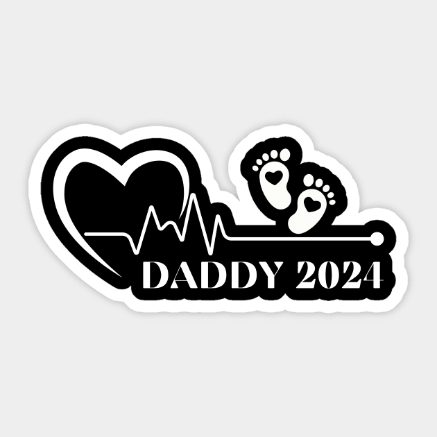 Expecting Daddy 2024 Sticker by Positive Designer